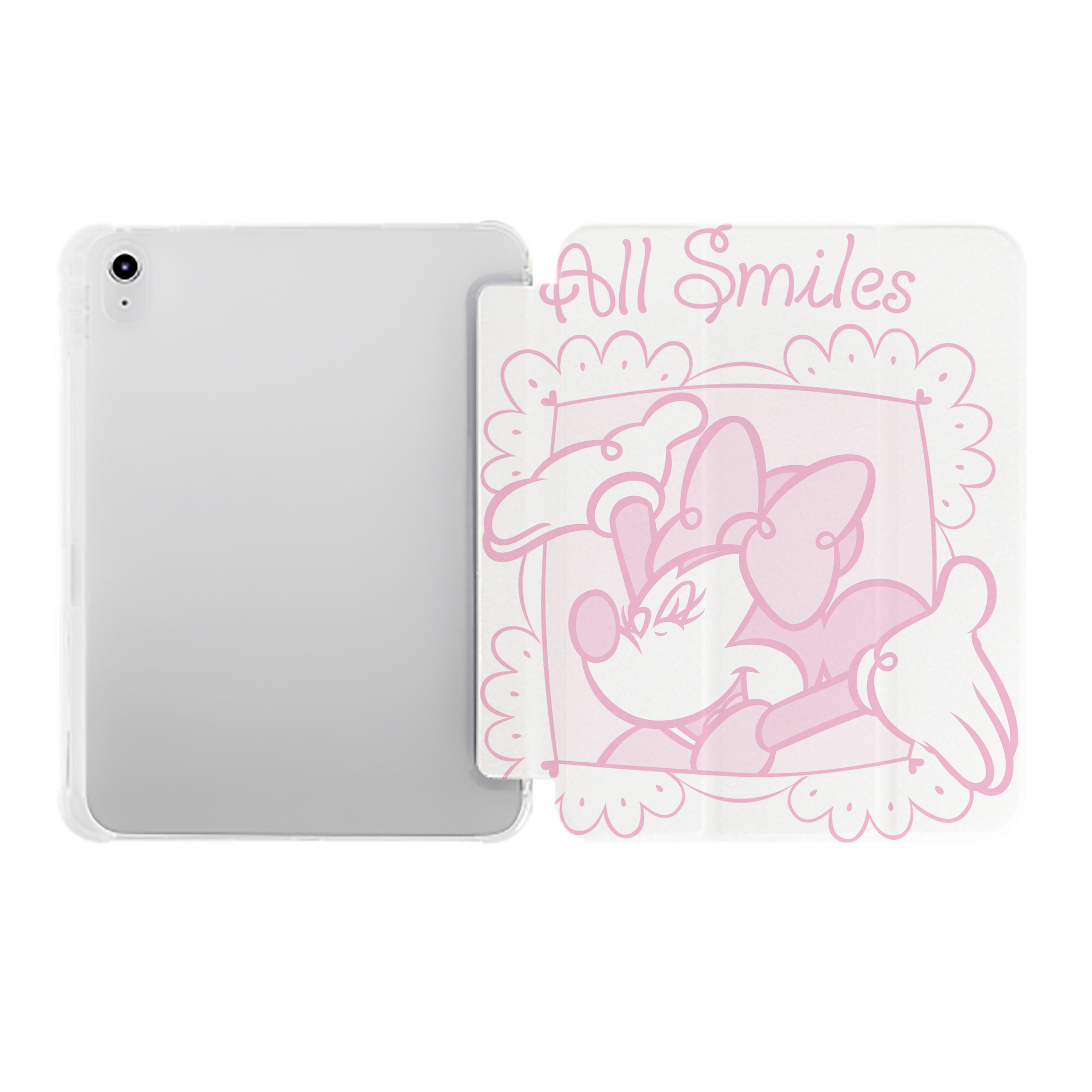 （画像用） ミッキーマウス Mickey Mouse IPad ケース ペン収納付き 三つ折りスタンド PUレザー×シリコン 対応機種9.5/10.5/10.9インチ
